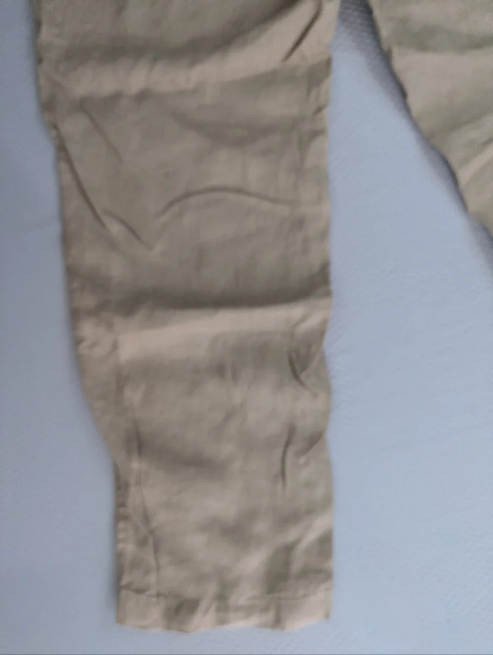 Tasso Elba Mens M 100% Linen Pants 31x27 Beige Oatmeal Straight Leg Trousers